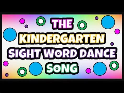 kindergarten sight word songs